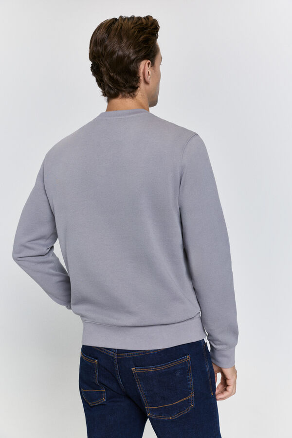 Pedro del Hierro Sudadera logo regular fit Gris Claro