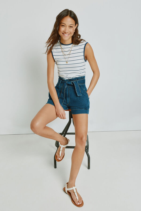 Milano Bermuda jeans regular fit Marinho