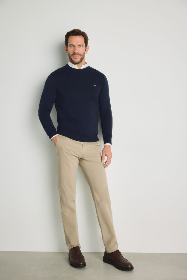 Pedro del Hierro Jersey cuello caja Navy
