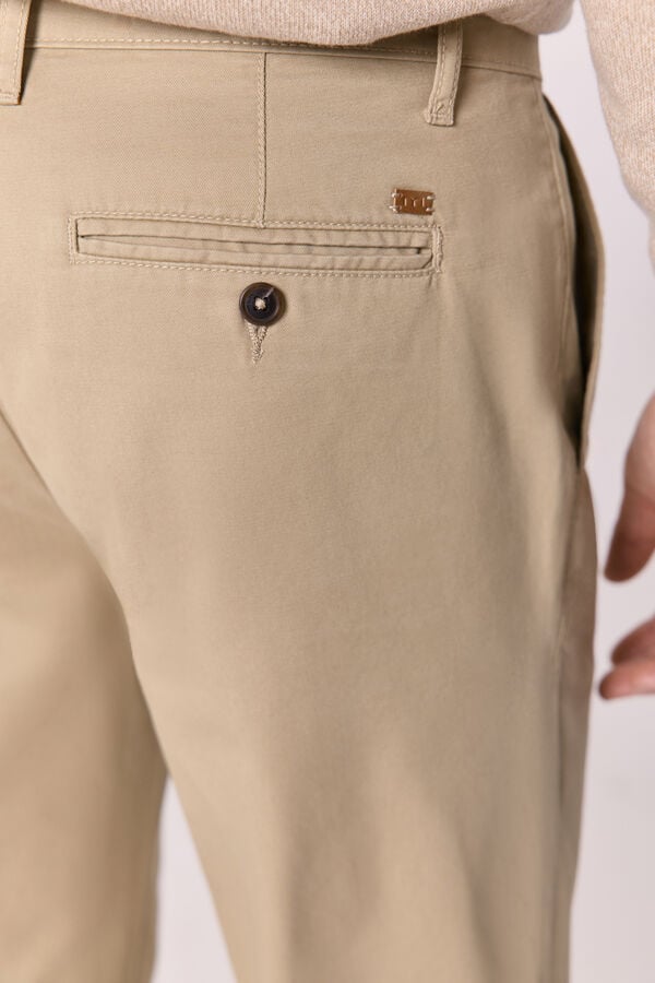 Milano Pantalón chino regular fit Beige