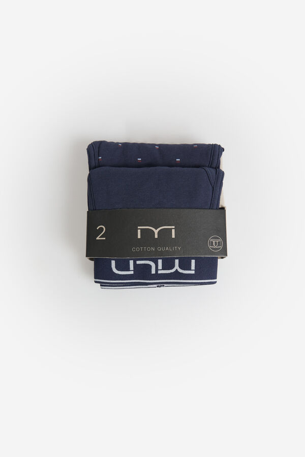 Fifty Outlet Pack boxers MLN fantasía/liso Navy
