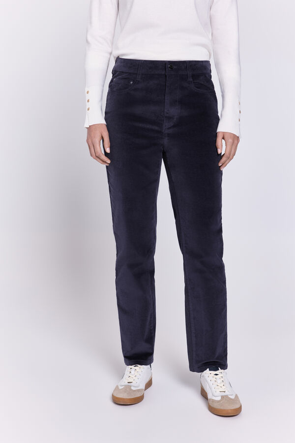 Milano Pantalón velvetón 5 bolsillos Gris Oscuro