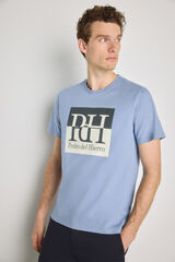Pedro del Hierro T-shirt de manga curta estampada Azul indigo