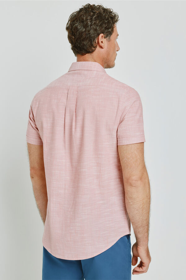 Milano Camisa lisa de manga curta Rosa