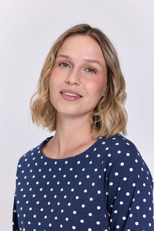 Milano T-shirt de manga com manga francesa Estampado azul