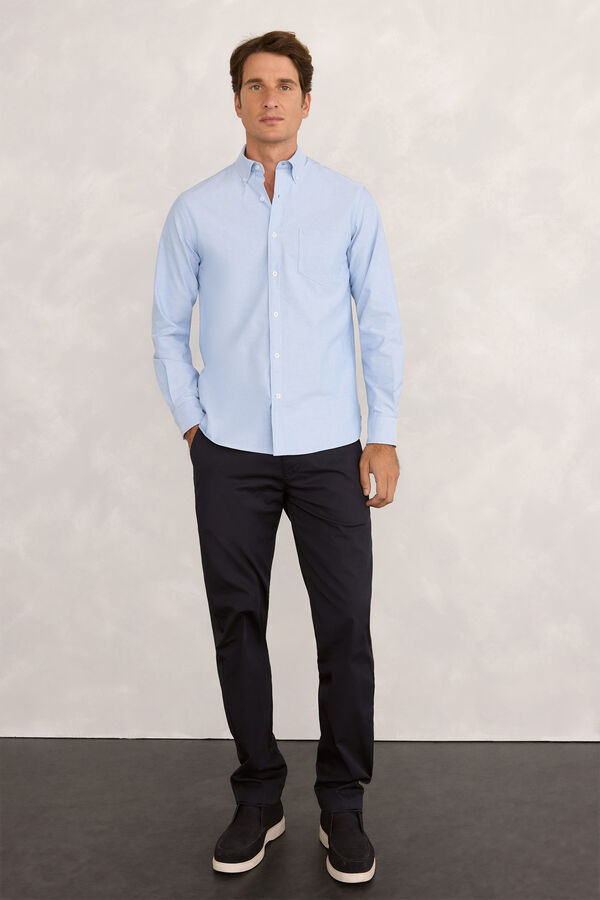 Pedro del Hierro Camisa Sport Oxford Azul Claro
