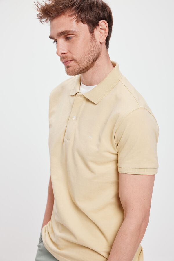 Milano Polo B&aacute;sico Piqu&eacute;&nbsp; Kaki Claro