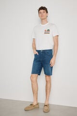 Milano Bermuda jeans regular fit Azul claro