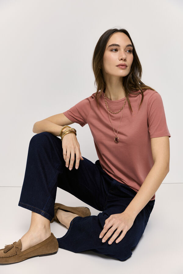 Milano T-shirt manga curta Vinho