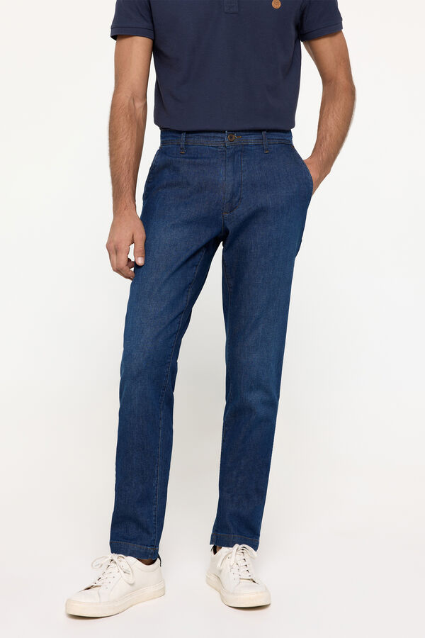 Fifty Outlet Chino denim algodón Azul