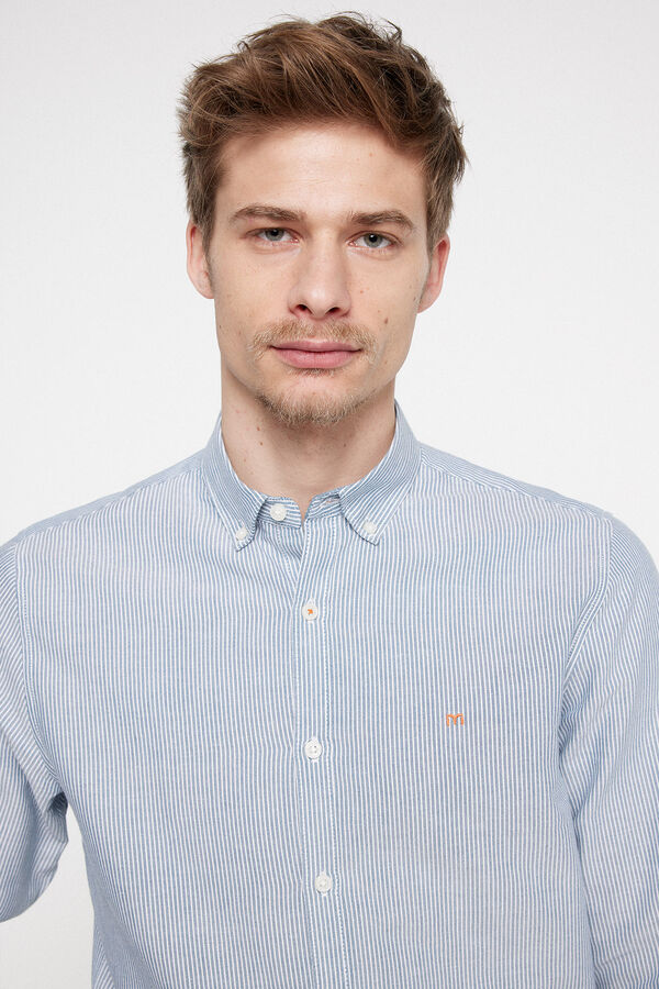 Milano Camisa Oxford Rayas Azul