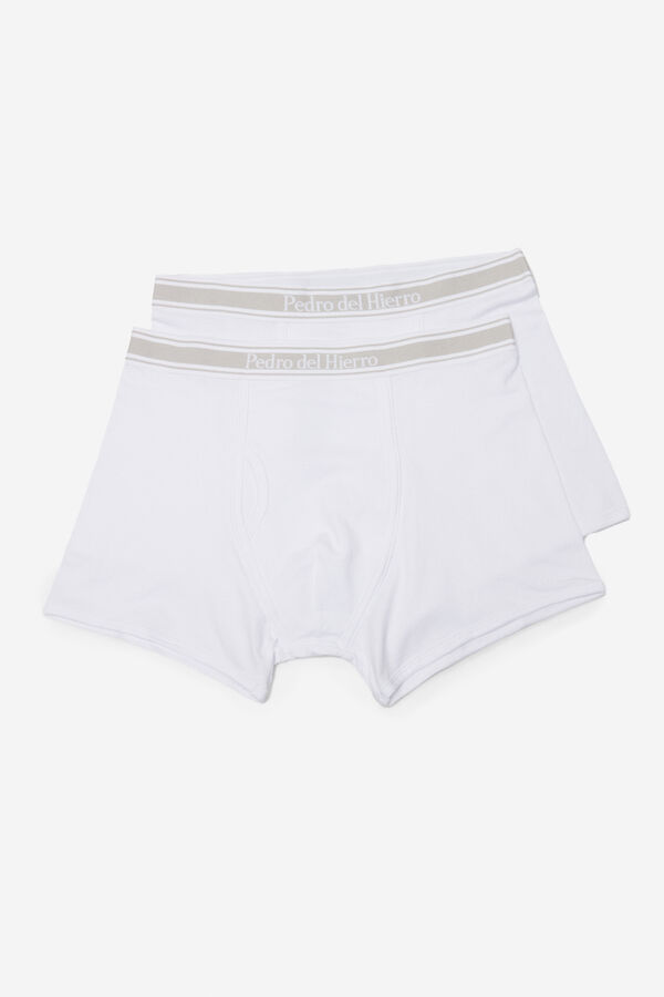 Fifty Outlet Pack 2 boxer negro PdH Blanco