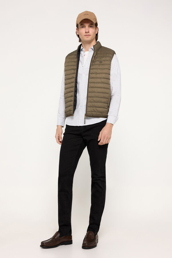 Milano Chaleco cremallera reversible Kaki