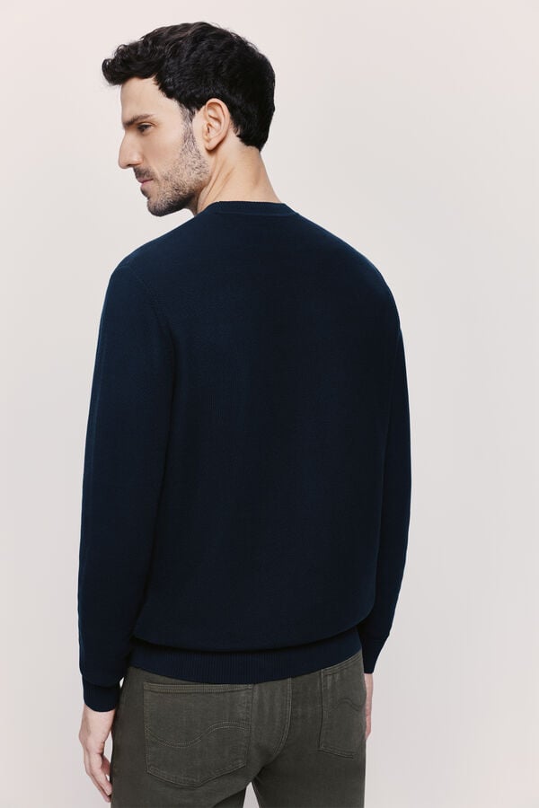 Springfield Jersey cuello caja Azul Oscuro