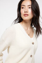 milano Casaco de malha bot&otilde;es Bege