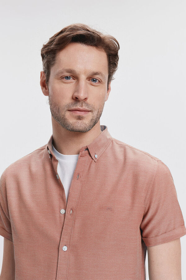Milano Camisa Manga Curta Coral