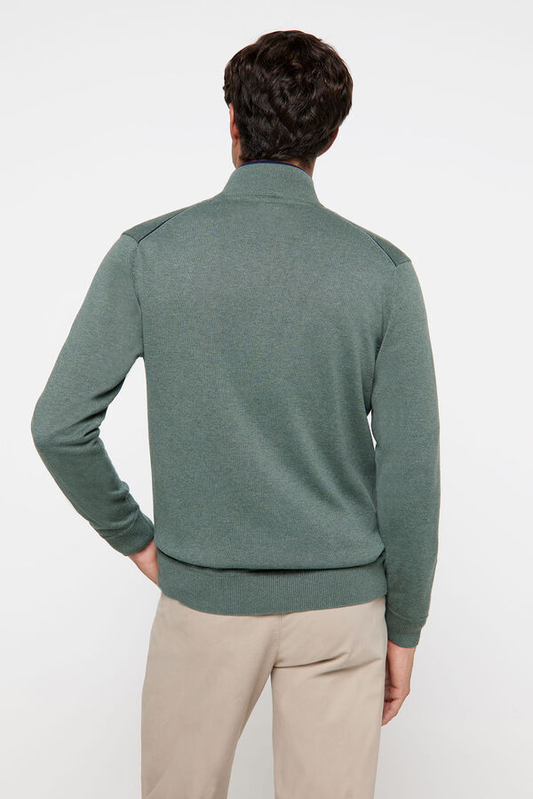 Pedro del Hierro Cardigan PDH com fecho-&eacute;clair Verde