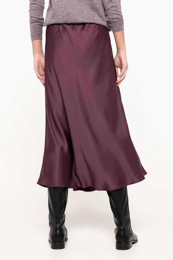 Milano Saia midi acetinada Vinho