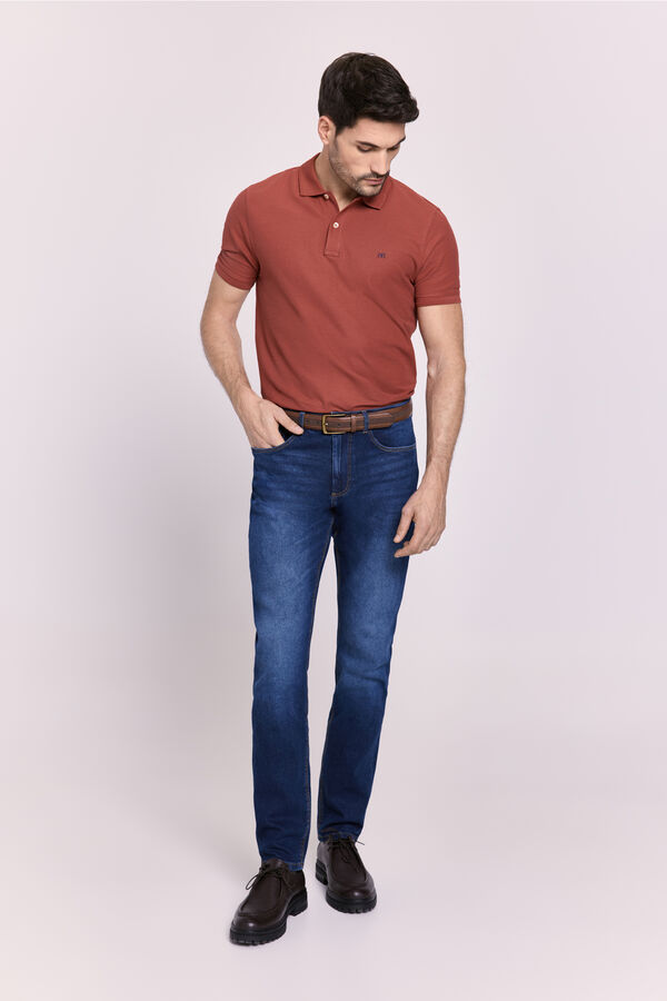 Milano Polo básico manga curta Vinho