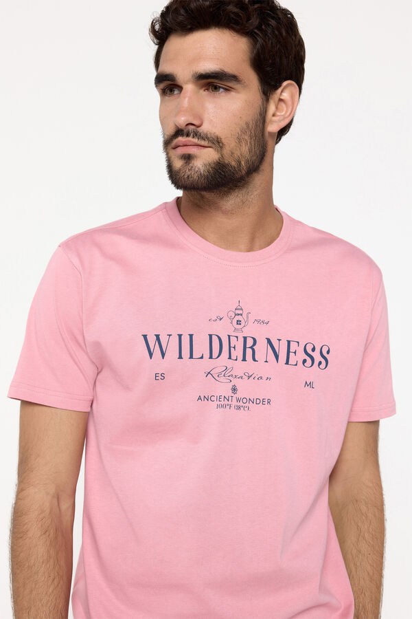 Milano T-shirt manga curta. 100% algod&atilde;o. Rosa