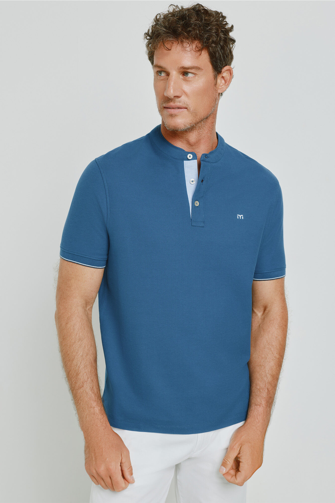 Milano Polo manga corta cuello mao