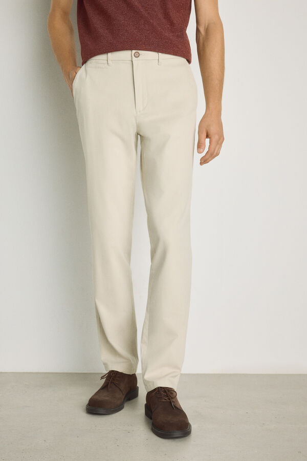 Pedro del Hierro Pantal&oacute;n chino regular fit Beige/Camel