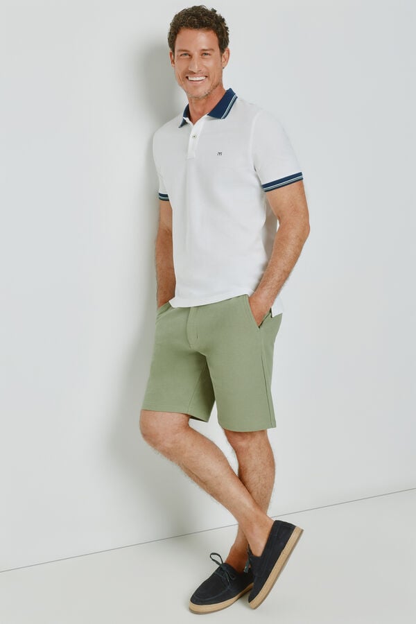 Milano Polo de manga curta Branco