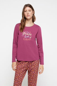 Fifty Outlet Pijama comprido esquilos Púrpura