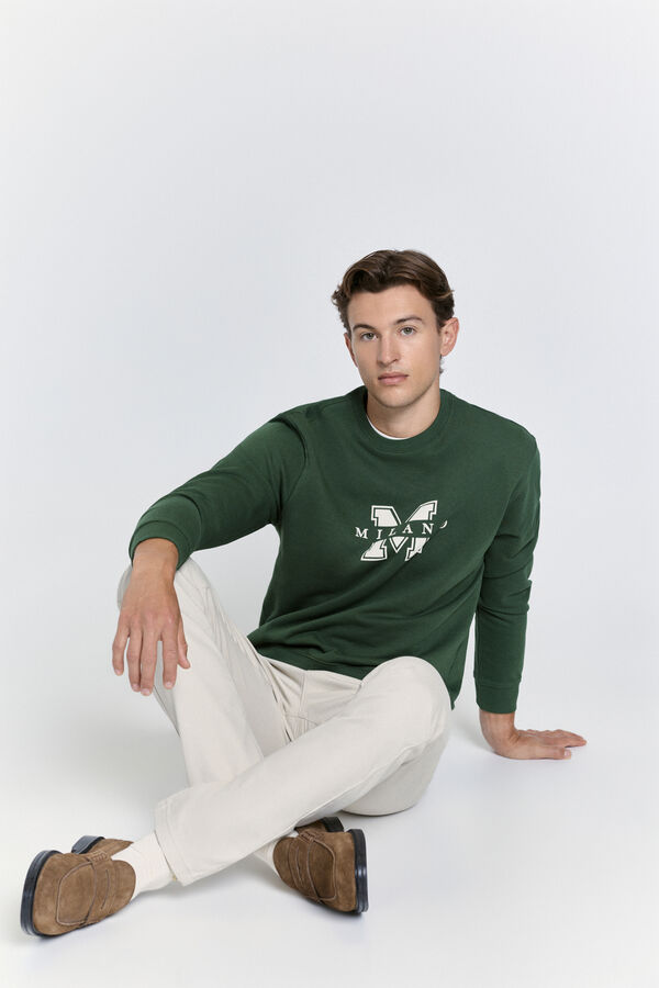Milano Sudadera print regular fit Verde