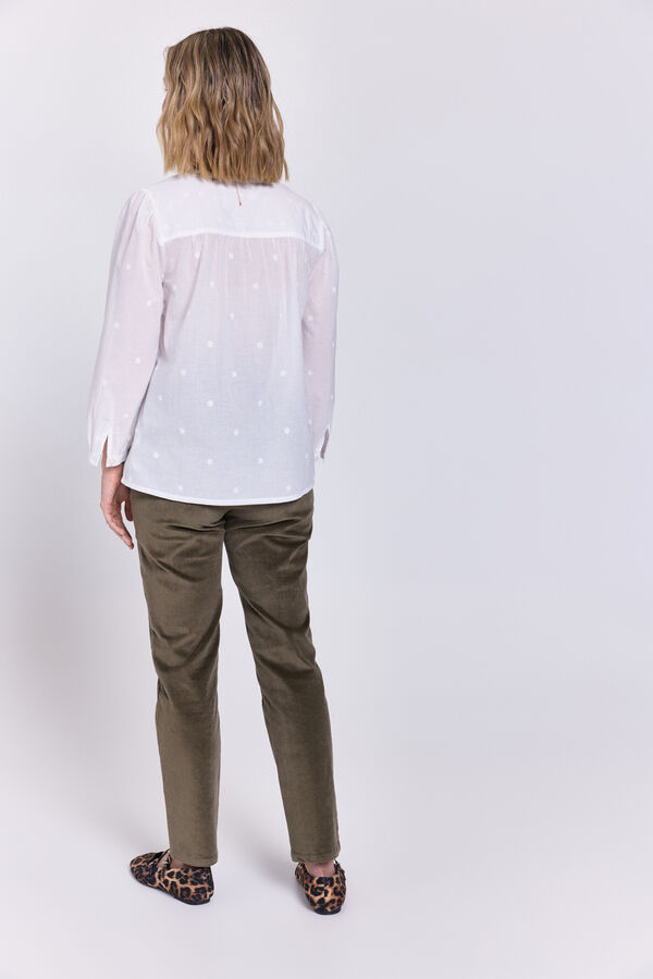 Milano Blusa fluida margaritas Blanco