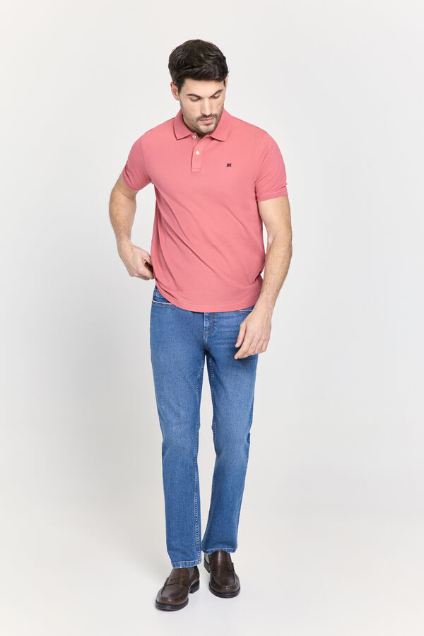 Pedro del Hierro Polo b&aacute;sico manga curta Vinho