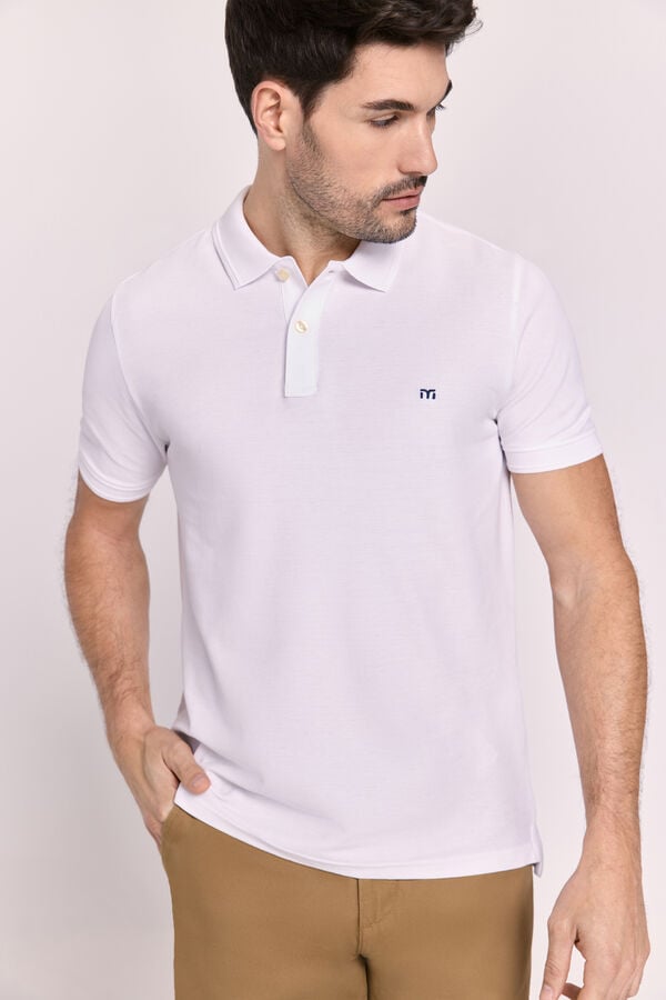 Milano Polo básico manga curta Branco