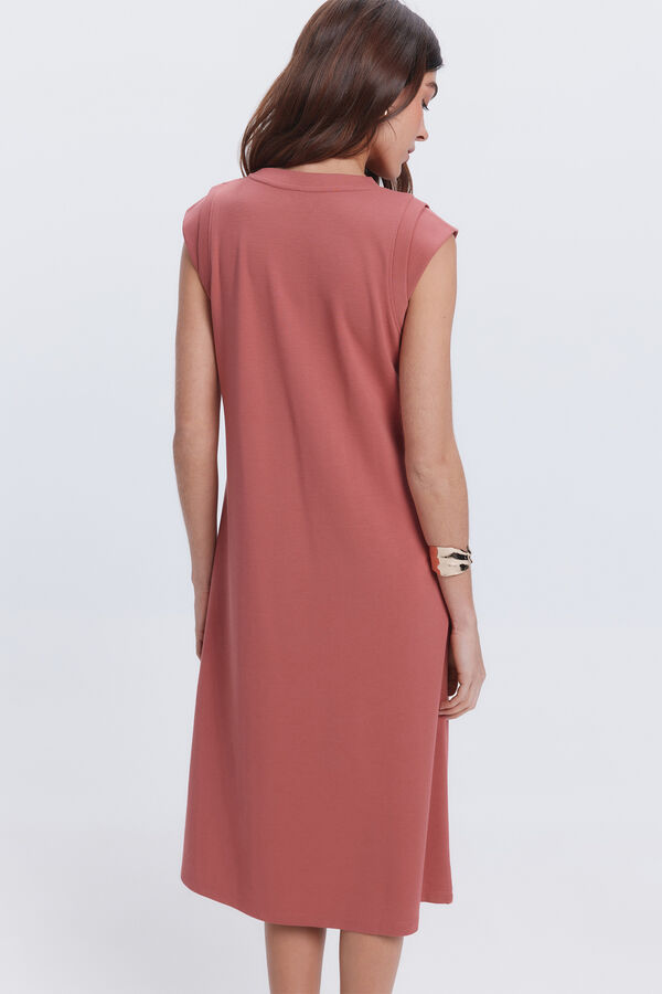 Milano Vestido longo circular Vermelho