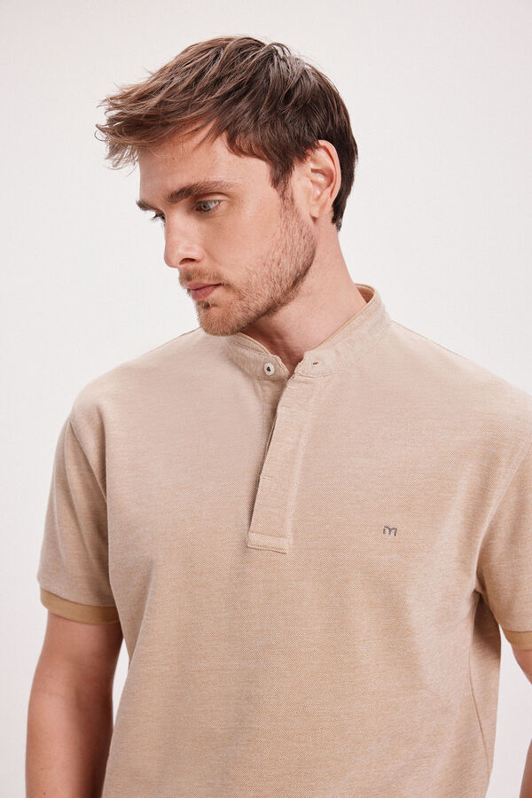 Milano Polo Mao Oxford Areia