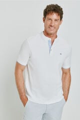 Milano Polo de manga curta com gola mao Branco
