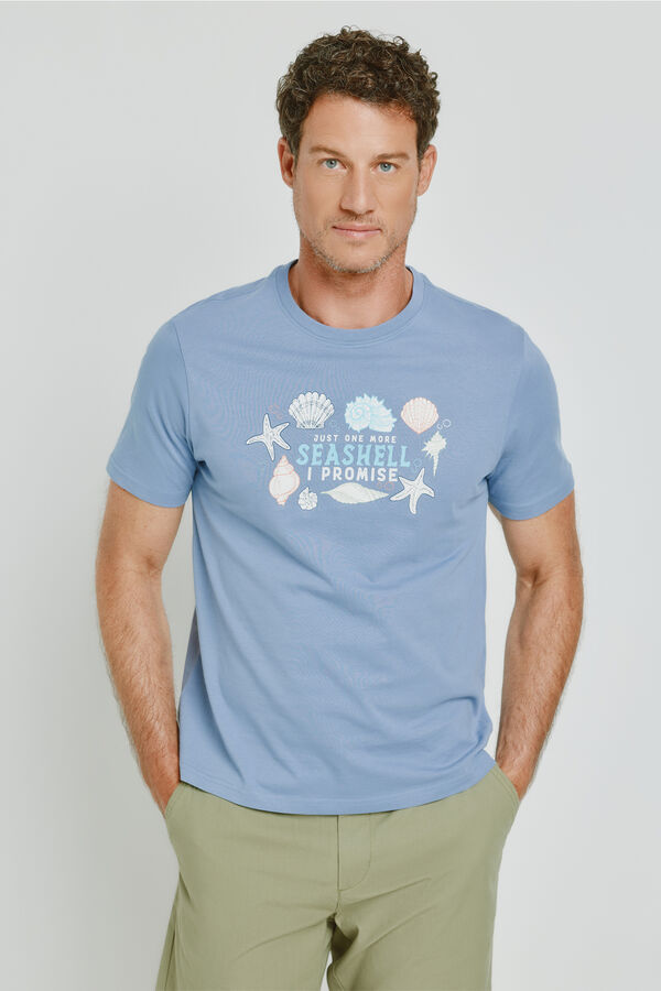 Milano T-shirt de manga curta Azul claro