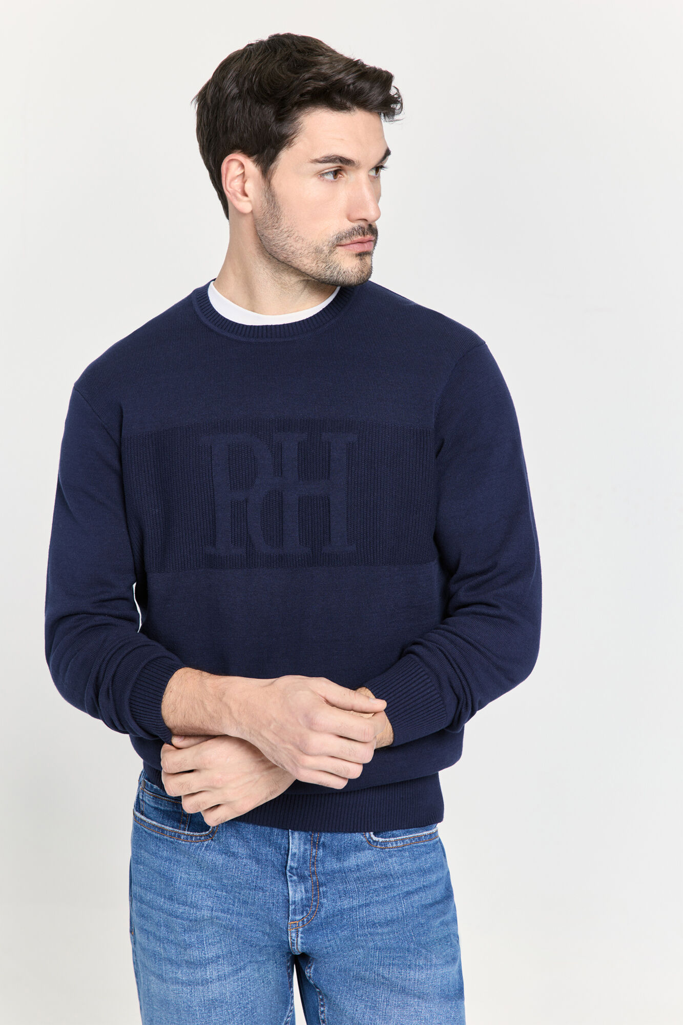 Pedro del Hierro Camisola com gola caixa e logo