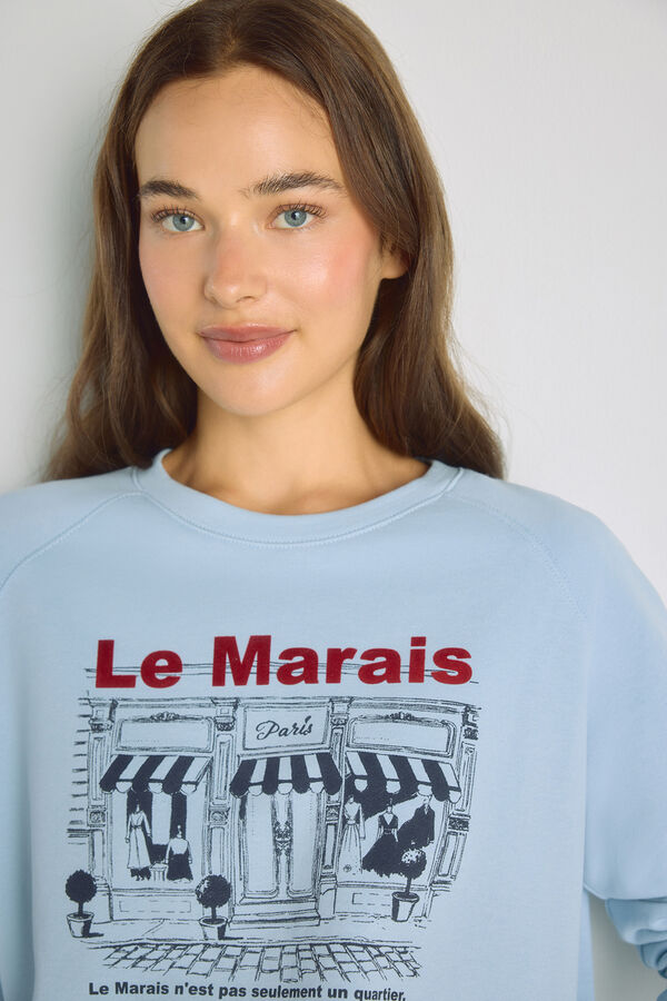 Milano Sudadera con estampado Marfil