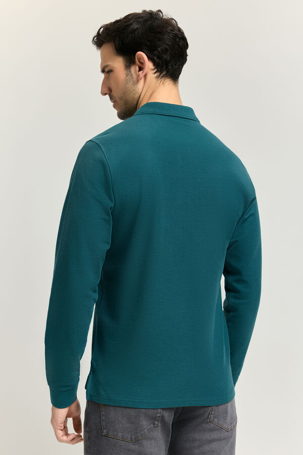 Milano Polo manga larga Azul