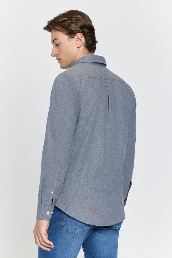 Milano Camisa twill relaxed fit Gris Oscuro