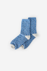 Milano Meias de bolinhas Estampado azul