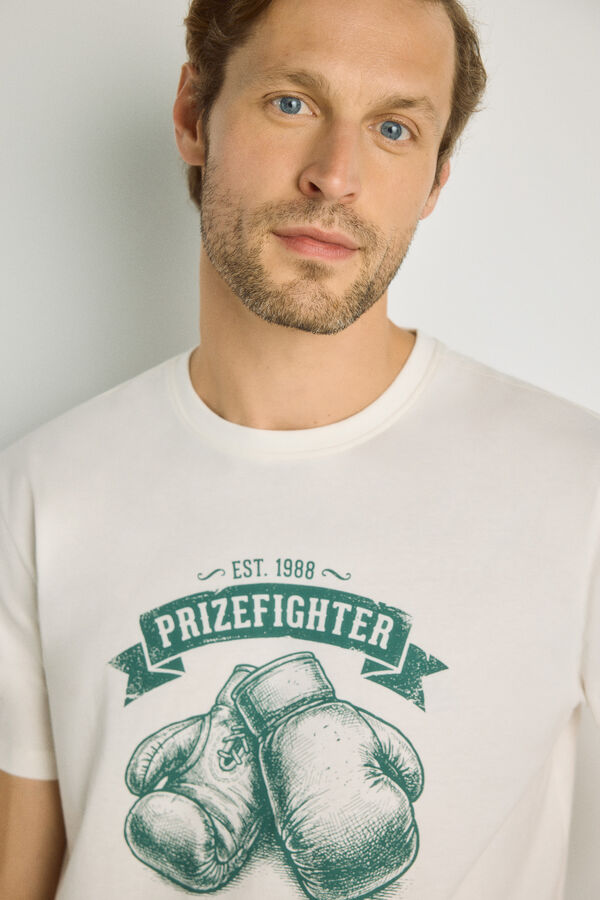 Springfield T-shirt de manga curta Marfim