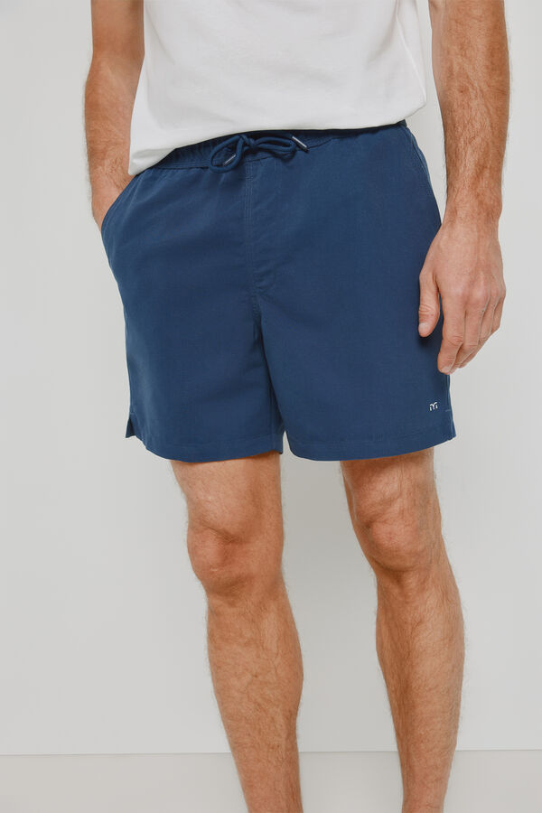 Milano Fato de banho liso Marinho