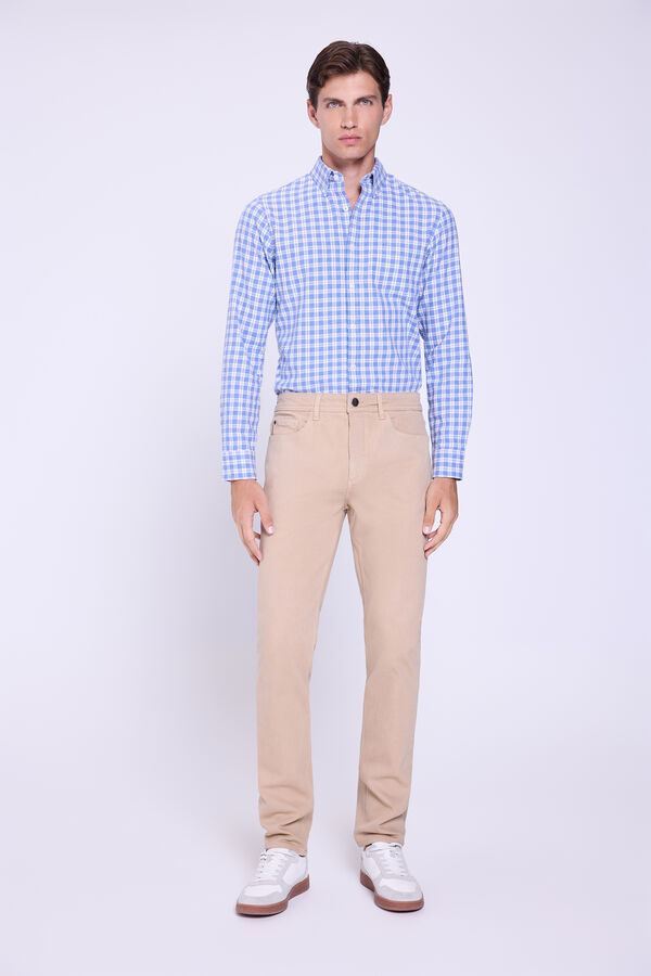 Milano Pantalón Bolsillos Comfort Fit Beige/Camel