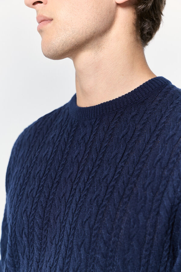 Milano Camisola Aranes com gola caixa Marinho