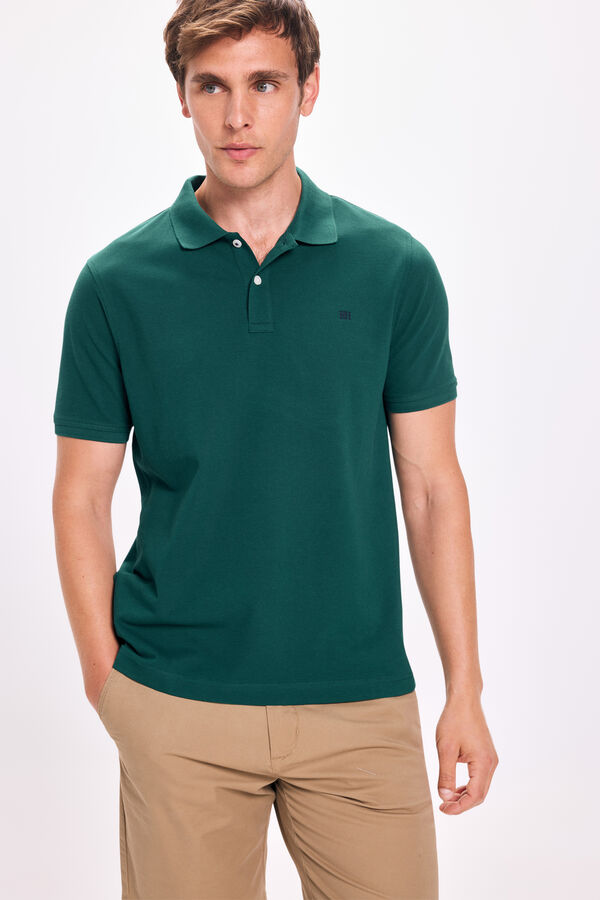 Pedro del Hierro Polo B&aacute;sico PDH Verde escuro