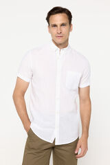 Milano Camisa Slub Lisa Blanco