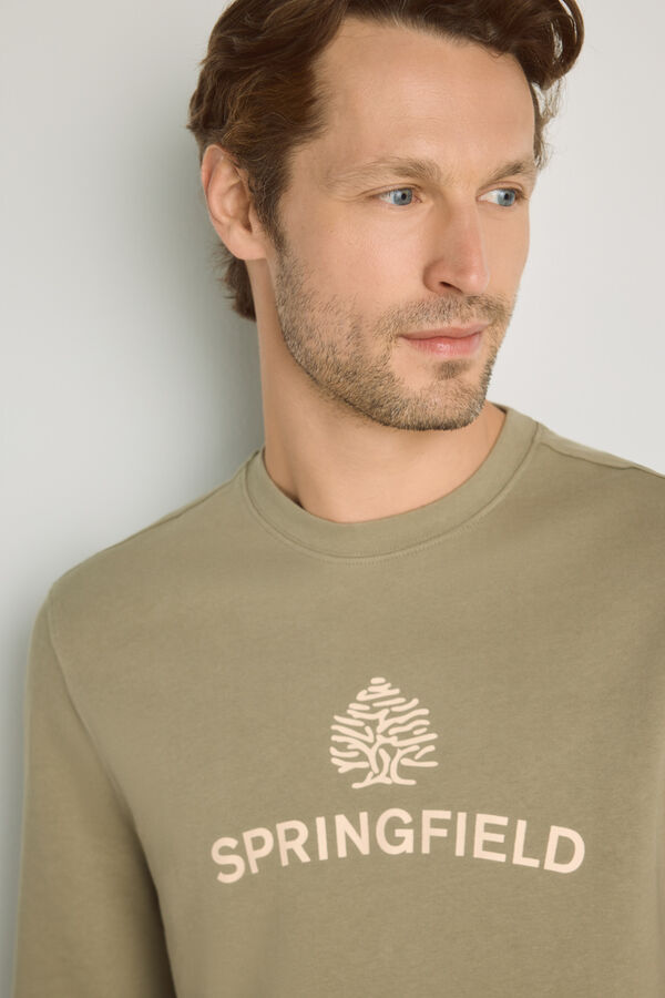 Springfield Sweatshirt gola redonda com logo C&aacute;qui