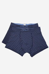 Milano Pack boxer liso y estampado geom&eacute;trico Navy