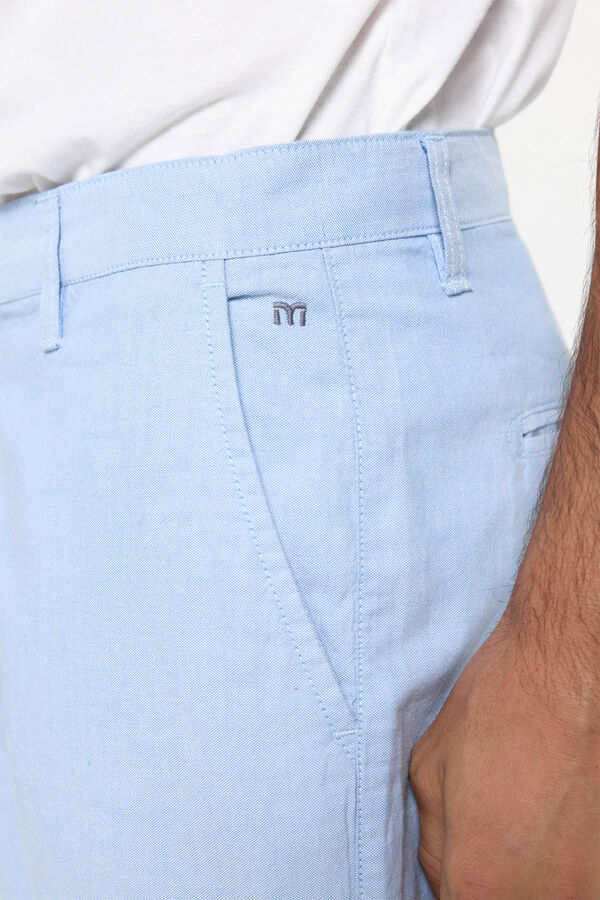 Fifty Outlet Bermudas oxford de algodão Azul indigo